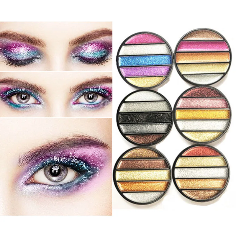 CmaaDu бренд блеск Тени для век 6 Цвет глаз Палитра Maquillaje Eyes Shimmer пудра инструмент