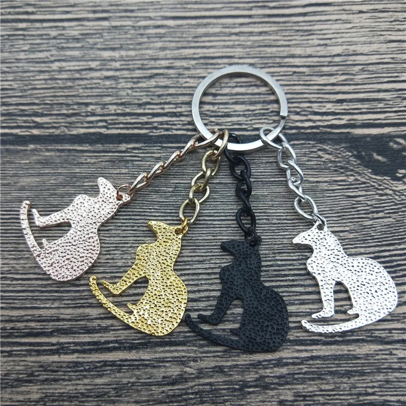 New Egyptian Cat Key Chains Fashion Pet Cat Jewellery Trendy Egyptian Cat Car Keychain Bag