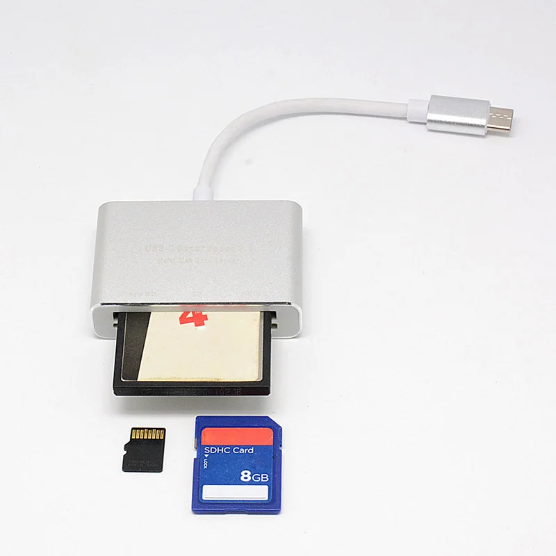 Card Reader 3 в 1 Тип C 3,0 CF SD Card Reader алюминий сплав 5 Гбит/с для мобильного телефона планшеты SD998