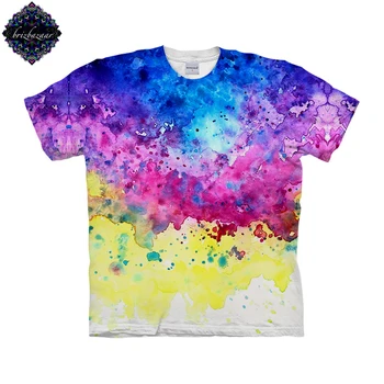 

SplatterWatercolor By Brizbazaar Art Unisex T shirt 3D Print Tees Tops Harajuku Mens Camiseta Short Sleeve Streetwear t shirt