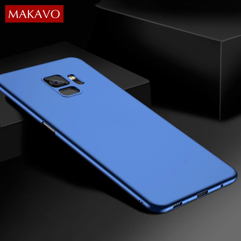 MAKAVO для Samsung Galaxy S9 Plus чехол 360 Защита Тонкая матовая жесткая задняя крышка из ПК +