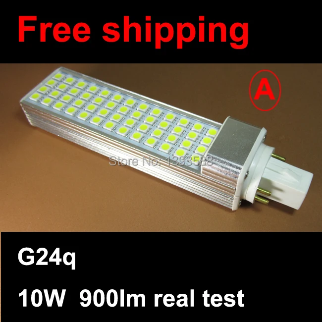

plc 4 pin led g24 lamp 10W with 52led SMD 5050 900lm