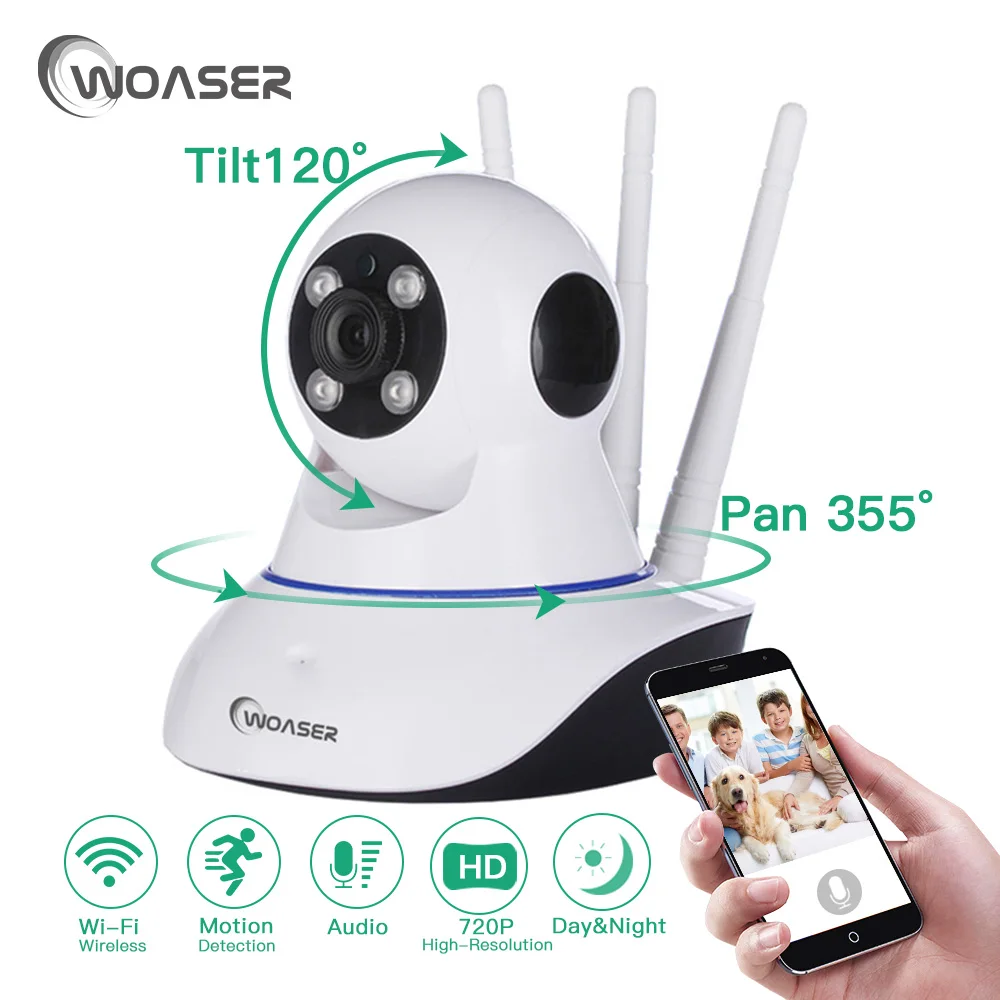HD 720P Security Surveillance Night Vision Cam Baby Monitor CCTV WIFI IP Wireless Indoor Audio
