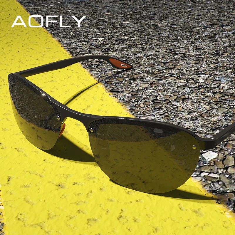 

AOFLY BRAND DESIGN Polarized Sunglasses Men Driving Outdoor Sun Glasses Male Goggle Classic Eyewear UV400 Gafas De Sol AF8183