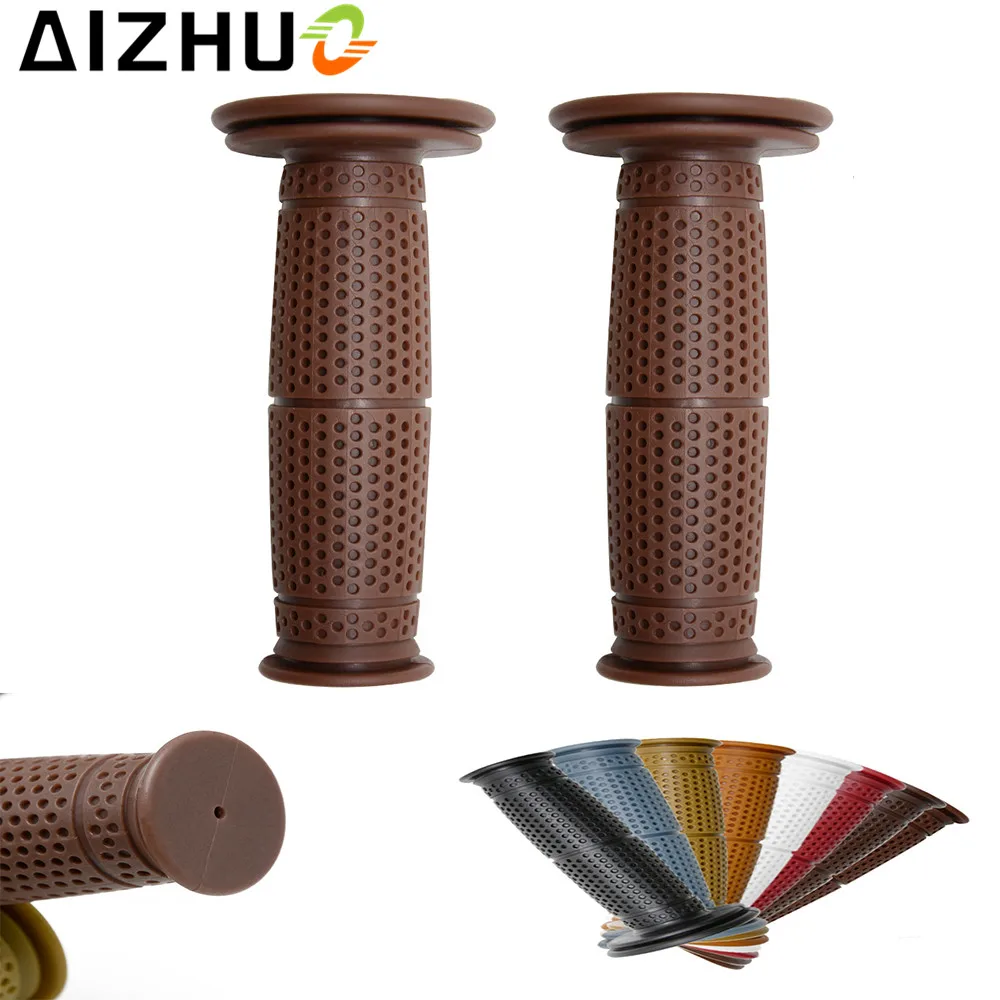 

Universal Motor Retro Handle Grips Silicone 7/8'' 22mm Cafe Racer Hand Grip For Scootor Motocross Motorcycle Urals Dirtbike ATV