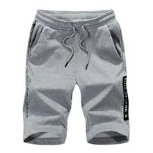 Летние хлопковые спортивные шорты, мужские повседневные свободные Свободные мешковатые шорты с эластичной резинкой на талии размера плюс 4XL