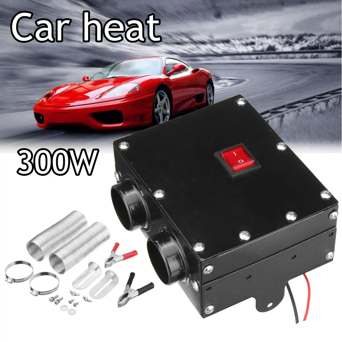 12V 24V 300W фары для автомобиля грузовика подогреватель с двумя отверстиями обогревателем вентилятор окна Demister-24 V
