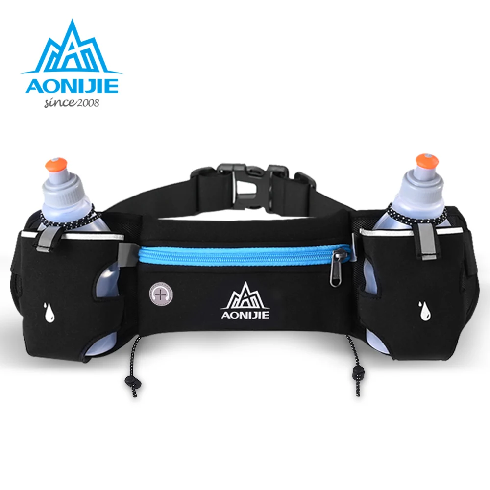 

AONIJIE Marathon Jogging Cycling Running Hydration Belt Waist Bag Pouch Fanny Pack Phone Holder For 250ml Water Bottles
