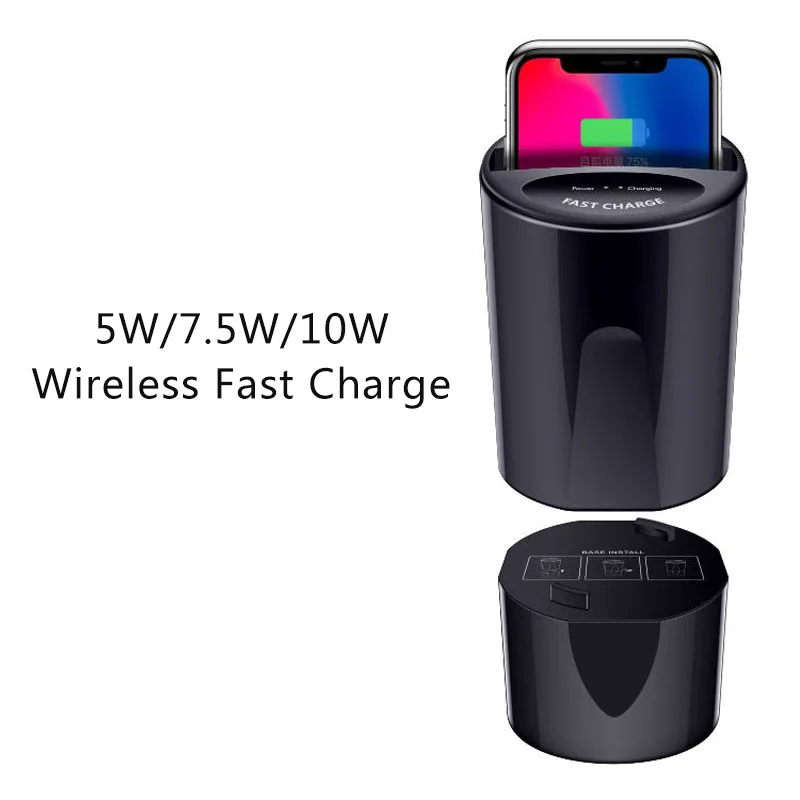 NS Wireless Car Charger For iPhone 8 X XS XR XS Max Samsung S8 S9 Note 8 9 quick charge 5w 7.5w 10w Qi Wireless fast Charger