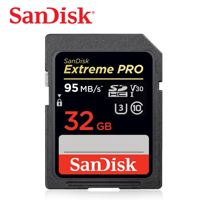 Карта памяти SanDisk Extreme Pro SDHC/SDXC, SD карта, 32 ГБ, 64 ГБ, 128 ГБ, 256 ГБ, класс 10, U1, U3, 4 K, 16 ГБ, 512 ГБ, флеш-карта памяти для камеры - Емкость: SDK-SD95M-32G