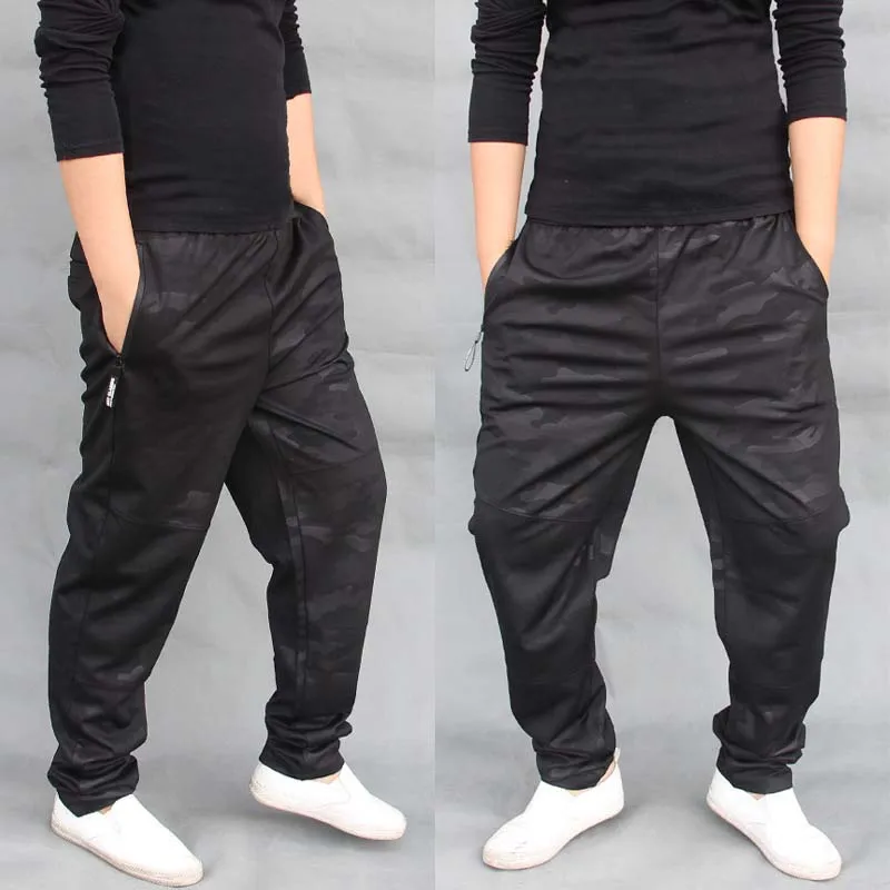 Men's Camouflage Casual Harem Pants Joggers Black Loose Baggy Sweatpants Trousersin Harem Pants