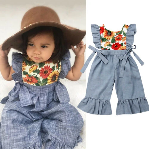 sunflower overalls baby