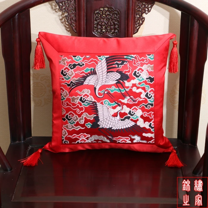 2 sizes new design brocade crane patten car seat office sofa luxury brocade office