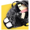 Dry Wet PU Leather Gym Bag Outdoor Travel Handbag For Women Men Waterproof Fitness Training Simming SPorts Shoulder Bags XA170D 2