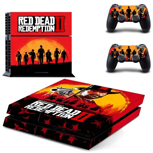 Красный Dead Redemption 2 PS4 Кожа Наклейка для sony playstation 4 консоль и контроллер для Dualshock 4 PS4 Кожа Наклейка - Цвет: GYTM1724