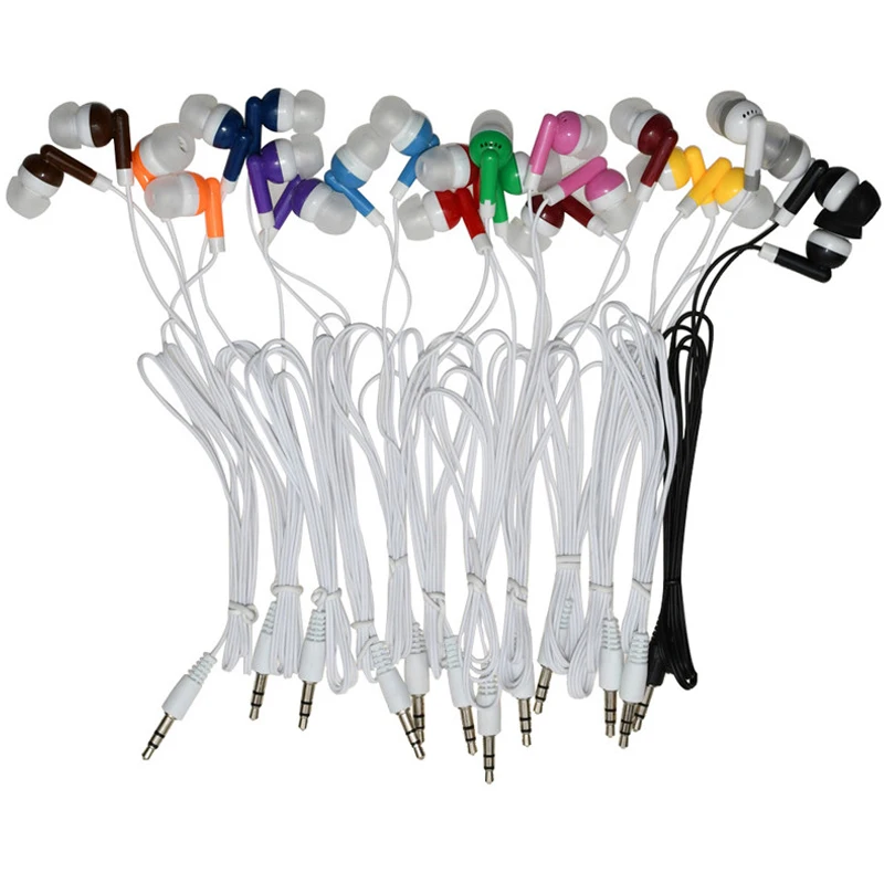 Wholesale Disposable earphones headphones low cost earbuds for Theatre