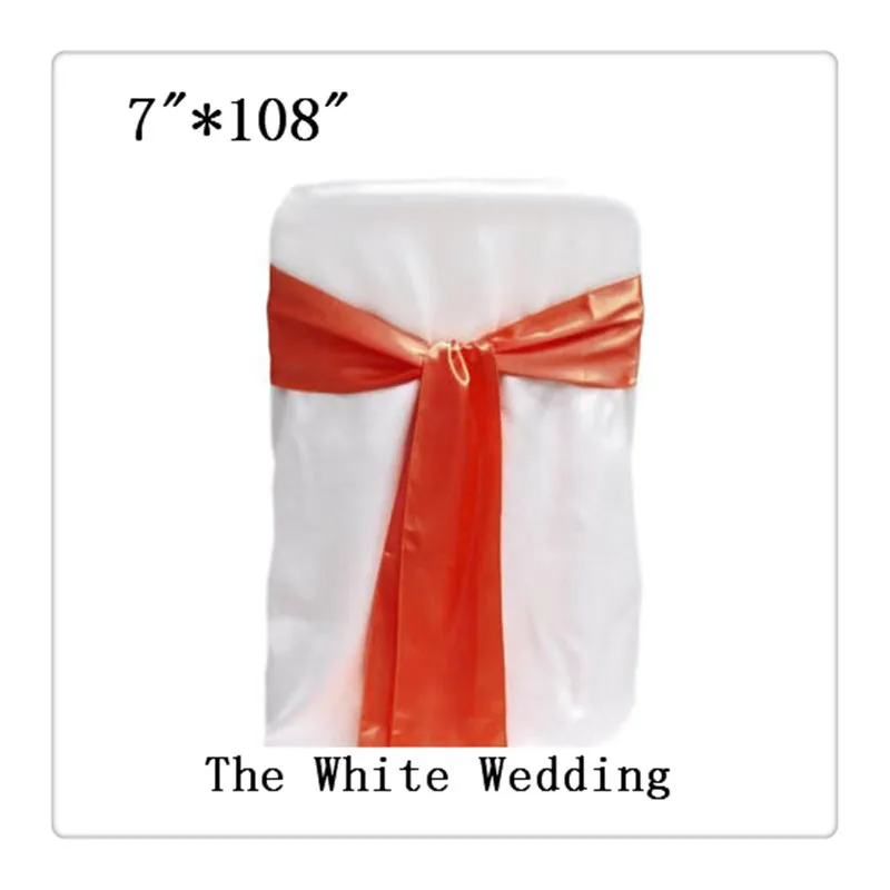 

Free Shipping 100 pcs burnt orange wedding bows for banquet chair for Wedding Decoration