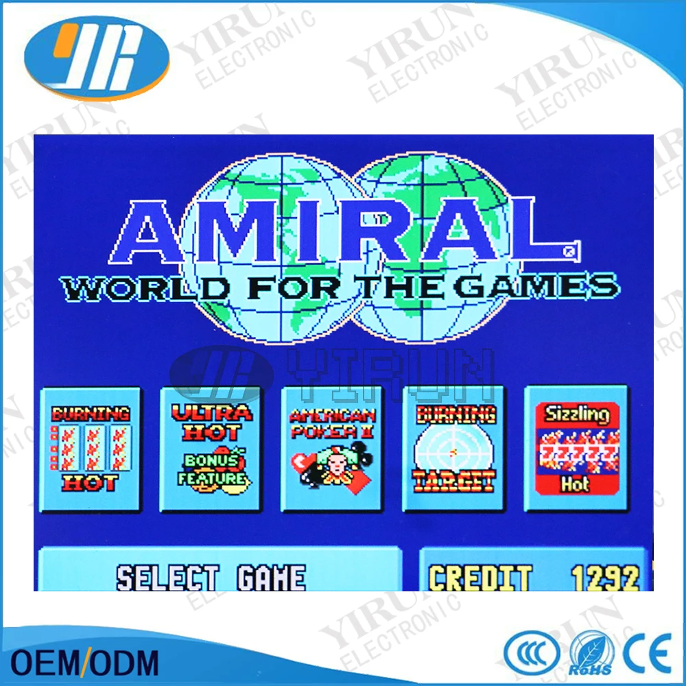 

5 pcs/ lot Amiral 5 in 1 version Multi gambling VGA game PCB casino game board pcb for LCD slot game machine & gambling machine