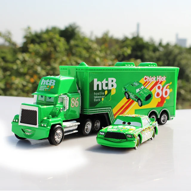 Disney Pixar Cars Lightning Mcqueen 2pcs Lot No 86 Chick Hicks Mack Truck Racer Diecast Metal Modle Toys Car Gifts For Kids Railed Motor Cars Bicycles Aliexpress