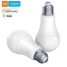 Aqara 9W E27 2700 K-6500 K 806lum умный светодиодный светильник белого цвета, работает с домашним набором и MIjia app