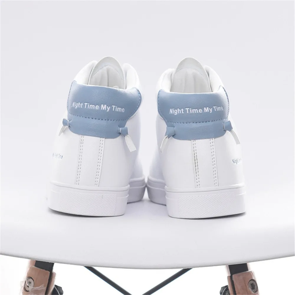 Agsdon Women Leather Boots High Top Ankle Shoes Fashion Footwear White Sneaker Casual Platform Fashion Luxury Women's Shoes