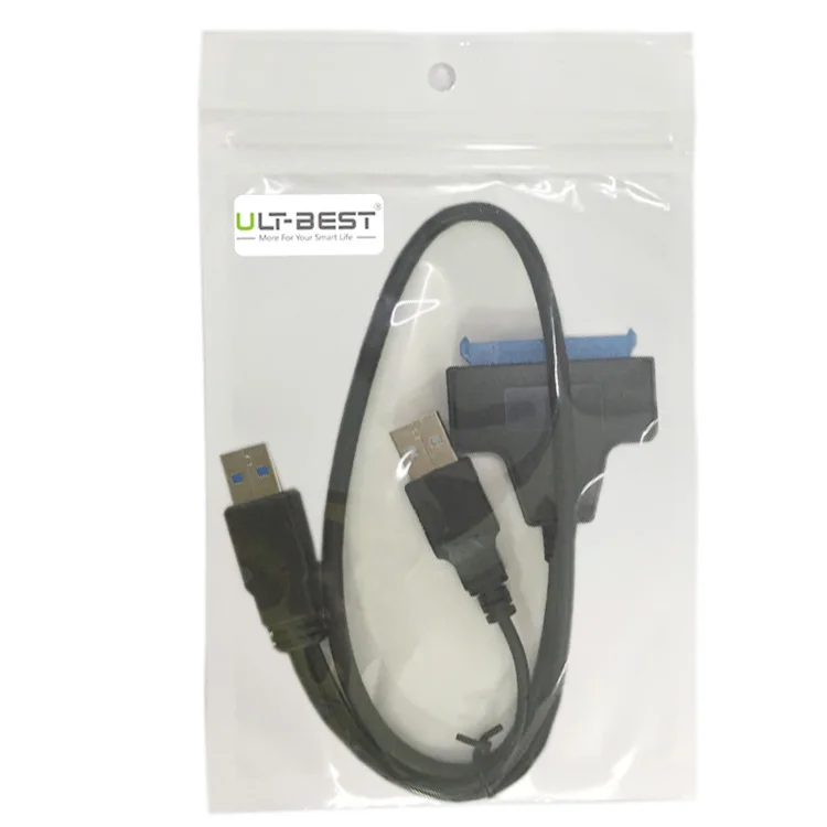 Ult-лучший SATA к USB кабель жесткого диска адаптер супер скорость USB 3,0 к SATA III 22Pin конвертер для 2," HDD/SSD Поддержка UASP