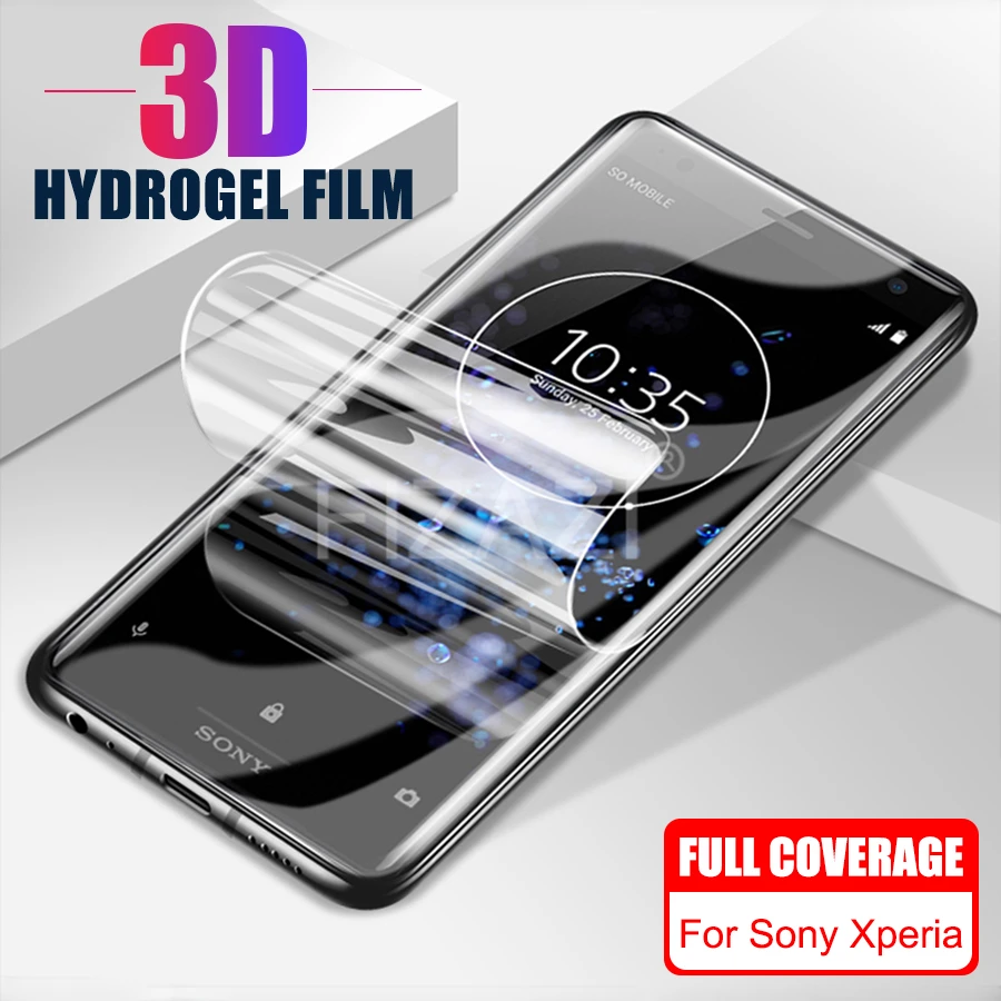 

Full Cover Curved Edge Protective Film For Sony Xperia XZ1 XZ2 Compact XZ3 XA XA1 Plus XA2 Ultra XA3 Soft Screen Protector