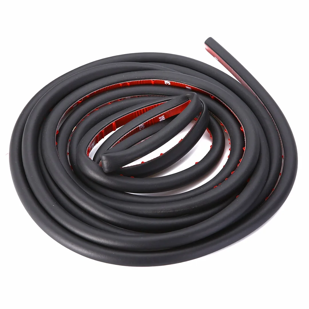 4 Meter 13FT D Shape Type Car Weather Strip Universal Auto Door Frame Window Rubber Seal Hollow Strip Weather Strip Black
