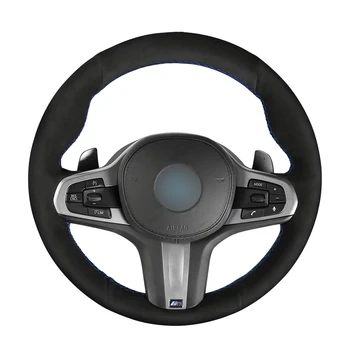 

Hand-stitched DIY Black Suede Car Steering Wheel Cover for BMW M Sport G30 G31 G32 G20 G21 G14 G15 G16 X3 G01 X7 G07 Z4 G29