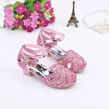 

baby girl sandals Toddler Kids Girls Bling Sequins Single Princess Shoes Sandals Dancing Shoes sandale fille11.402gg