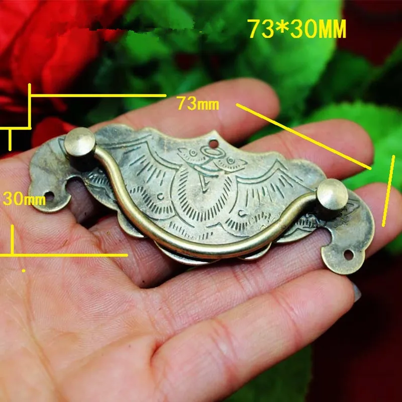 

Antique Brass Bat Pattern Drawer Cabinet Desk Box Door Pull Handle Knob Furniture Hardware,Bronze Color,73*30mm,1PC