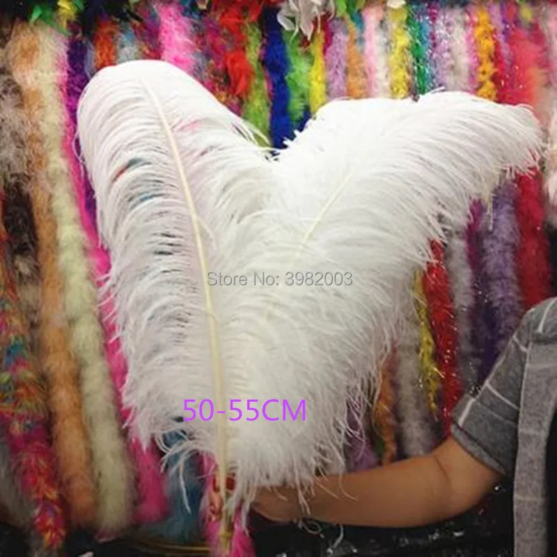 10-500 шт высокое качество натуральный белый выбор страусиные перья 6-24 дюймов/15-60 см diy украшения сценическое представление