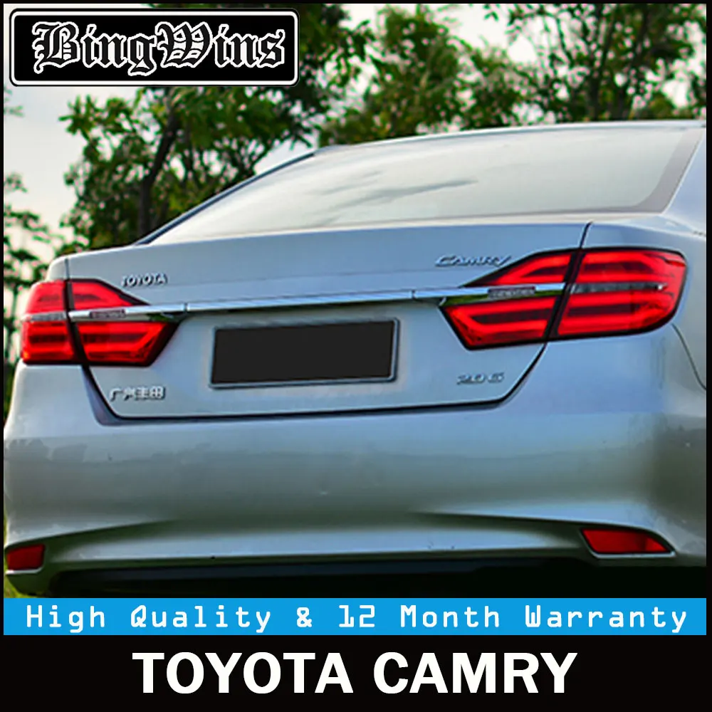 Автомобильный Стайлинг для Toyota Camry, задние фонари, светодиодный задний фонарь, задний багажник, крышка лампы drl+ сигнал+ тормоз+ задний фонарь