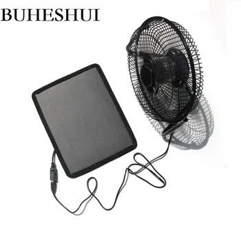 

BUHESHUI 6W Solar Panel Charger Power Iron Fan For Home Office Outdoor Traveling Fishing 8Inch Cooling Ventilation Fan USB New