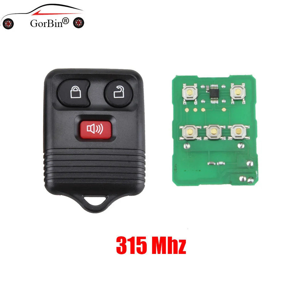 

GORBIN 3 Buttons Remote control 315Mhz For Ford Escape F 150 Explorer 2001 - 2007 CWTWB1U345 Car Key Fob transmitter
