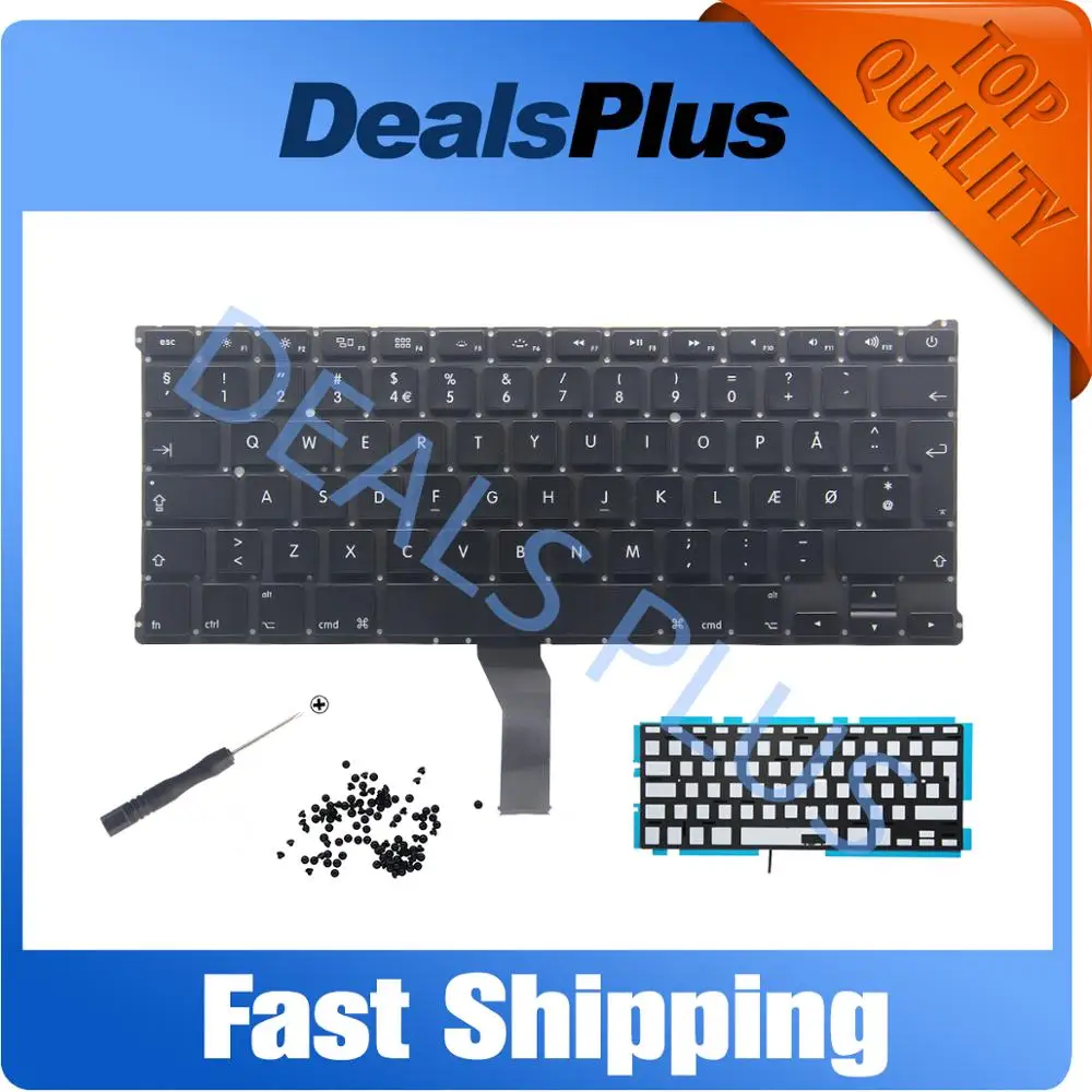 

New Danish DK Danmark Keyboard With backlight backlit For Macbook Air 13" A1466 A1369 MD231 MD232 MC503 MC504 2011-15 Years