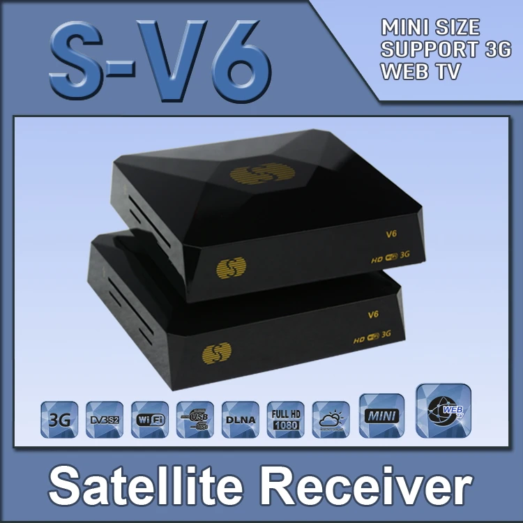 20 ШТ. Бесплатная Доставка в Исходном Mini S V6 S-V6 Спутниковый Ресивер/TV Box Поддержка 2