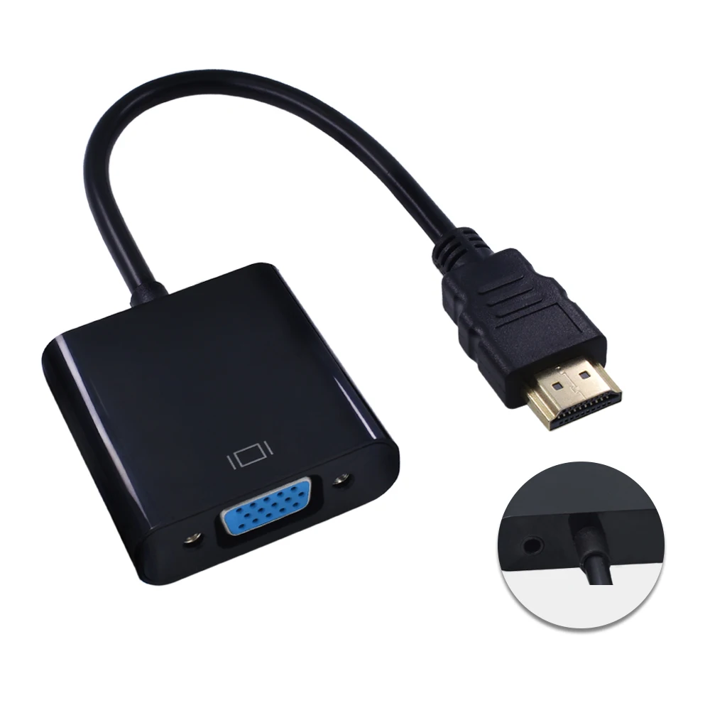 Tishric ل تحويل hdmi إلى vga محول الكابل ل HDMI2VGA مع الفيديو الصوت hdtv للكمبيوتر محمول كامل hd 1080 وعاء العارض Tishric ل تحويل hdmi إلى vga محول الكابل ل HDMI2VGA مع الفيديو الصوت hdtv للكمبيوتر محمول كامل hd 1080 وعاء العارض