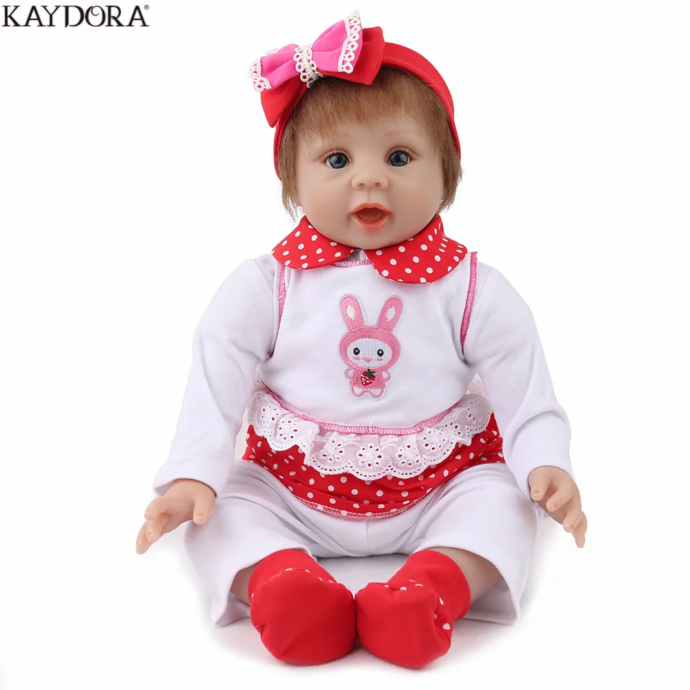 

KAYDORA 16inch 40cm Silicone Reborn Baby Dolls Bebe Lifelike Real Dolls Realistic Kids Cute Girl Doll Toys Christmas Gift