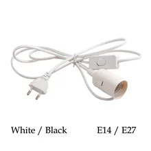 E27 E14 основание светильника ЕС и США подвесной светодиодный подвесной светильник лампа провод розетки адаптер с включения/выключения Цоколи держатель