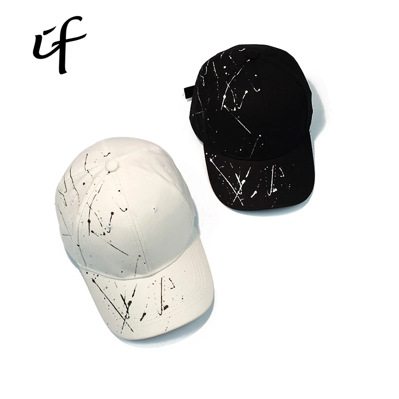 

Inked Graffiti White Black Flat Drake K Pop Baseball Caps Bone Trucker Dad Hat For Women Men Hip Hop Snapback Cap