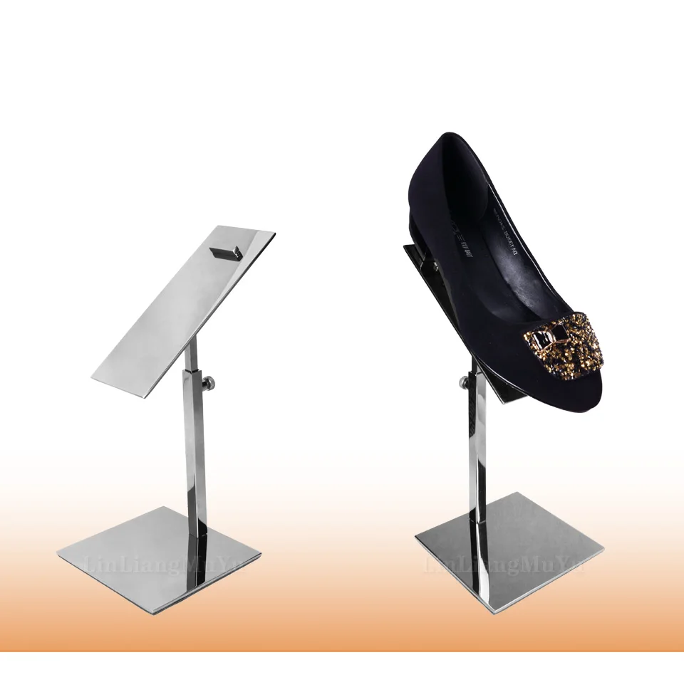 LINLIANGMUYU 10 шт./упак. высококачественного металла регулируемый одной обуви стойка для показа держатель XJ03