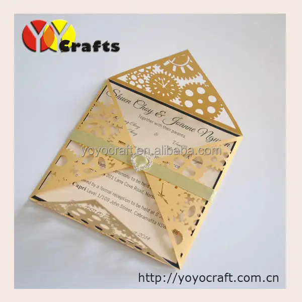 Rebecca Varun S Lasercut And Gold Foil Wedding Invitations Unique Silver Wedding Invitations Laser Cut Pocket Invitation Card