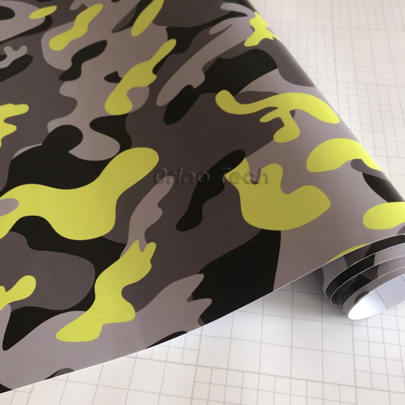 Black Grey Camo Vinyl Film-6