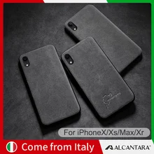 SanCore iPhone X Xr Xs max чехол для телефона кожа Алькантара бизнес tpu роскошные Премиум чехол для мобильного телефона узор бизнес люкс