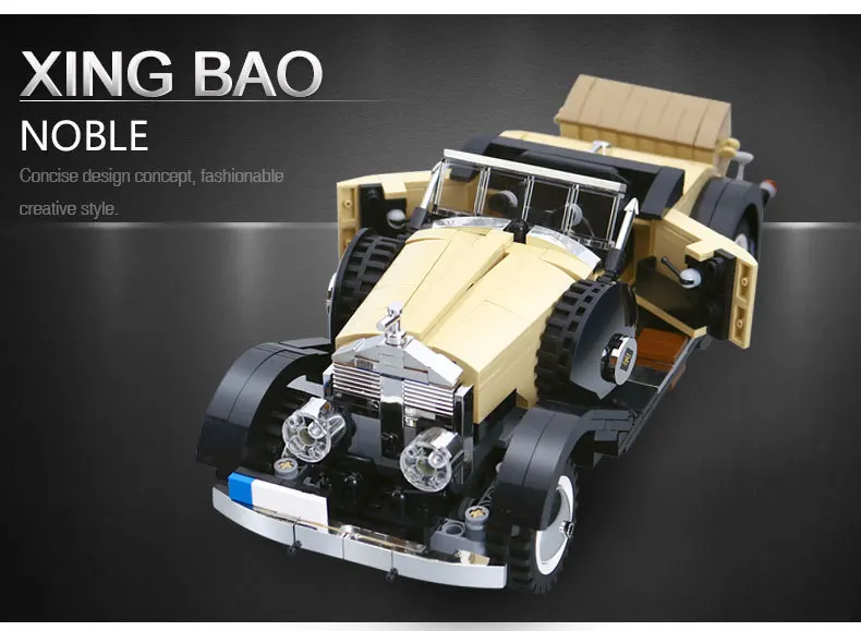 XingBao 03007 810 шт. Творческий MOC техника серии Rolls-Royce набор Noble детские развивающие модели строительные блоки кирпичи игрушка