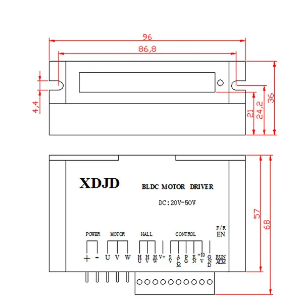 DC 48V 500W ER11 Brushless Spindle Motor Driver Speed Controller For CNC Machine