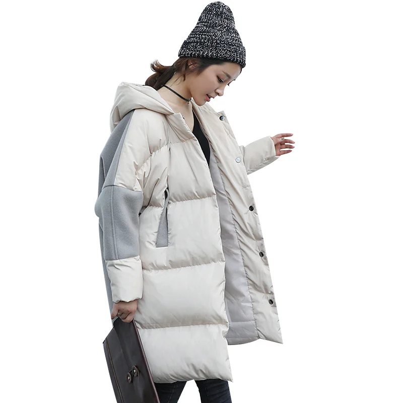 Пальто большого размера Manteau Femme зимняя куртка женская стеганая куртка с капюшоном хлопковая длинная куртка женские парки Пальто C3621