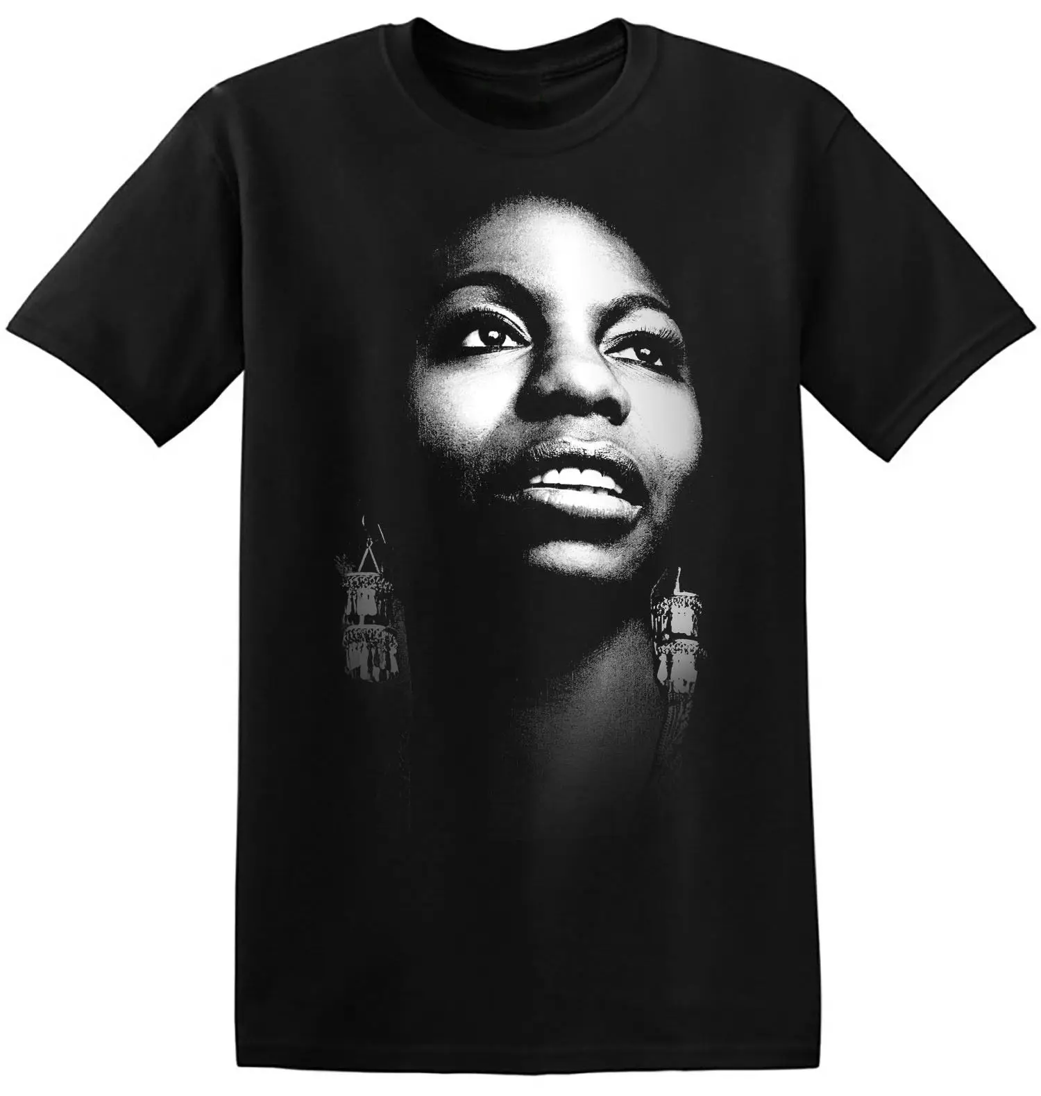 

Nina Simone T Shirt Jazz Singer Vintage Classic Rock Band New Tee Shirts 3-A-093