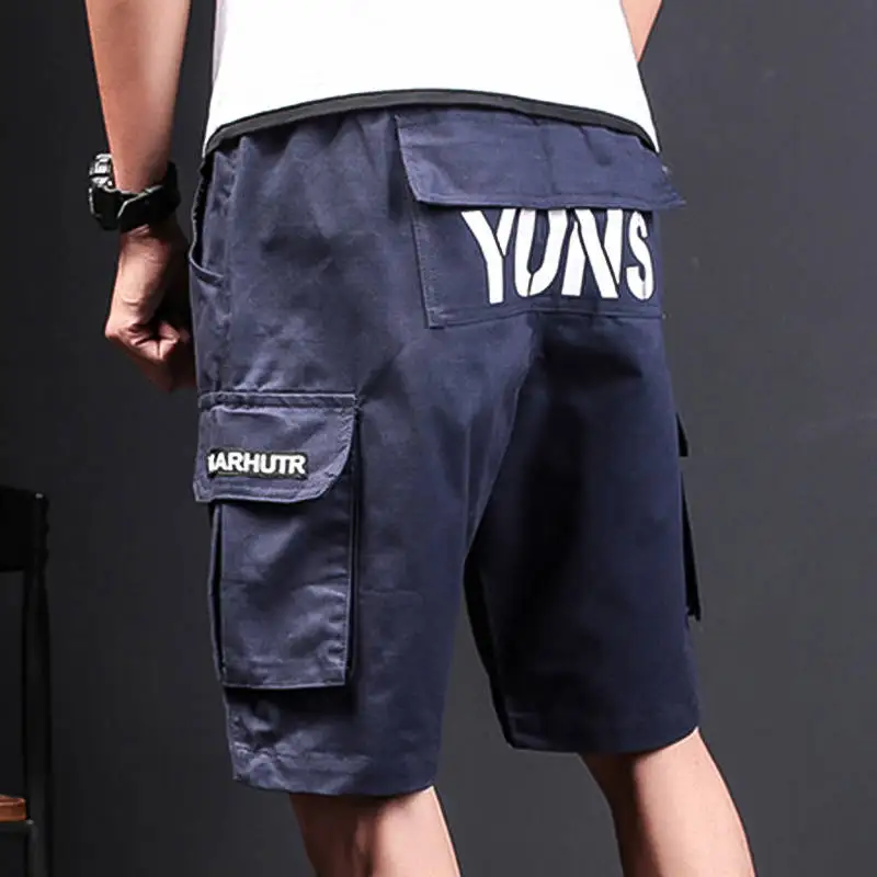 Шорты с буквенным принтом, мужские летние,, рабочие шорты, армейский зеленый военный бренд, одежда, модные мужские шорты Карго